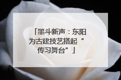 墨斗新声：东阳为古建技艺搭起“传习舞台”